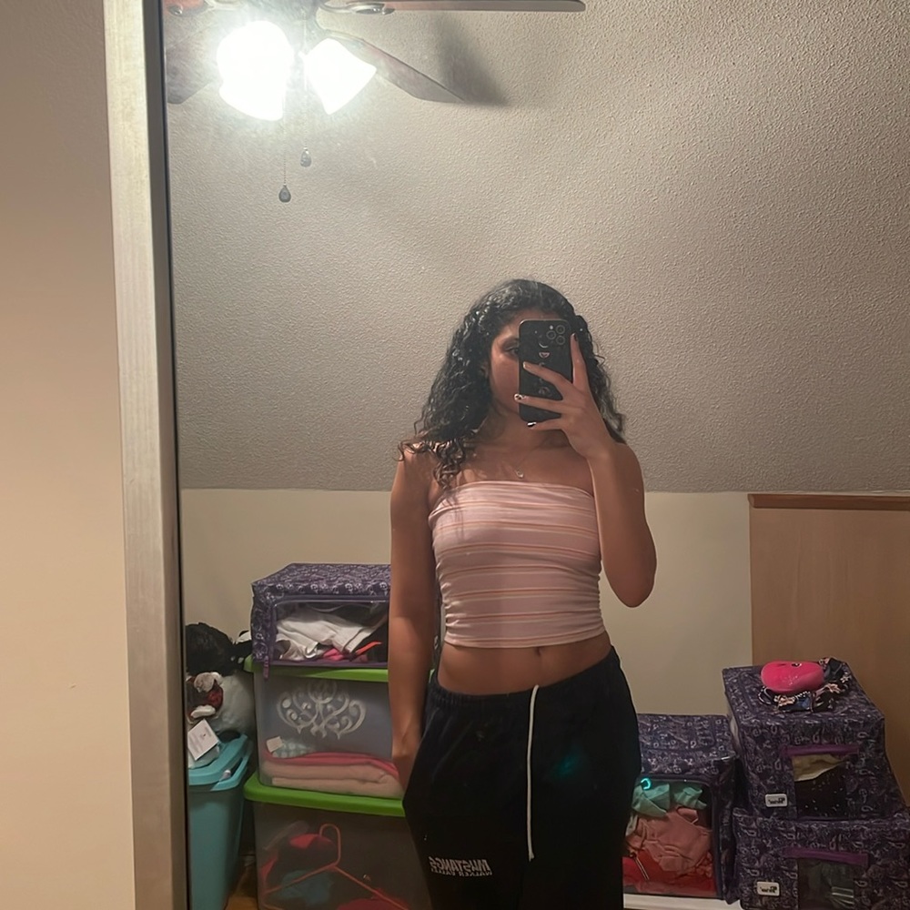 Wild Fable Purple Striped Tube Top